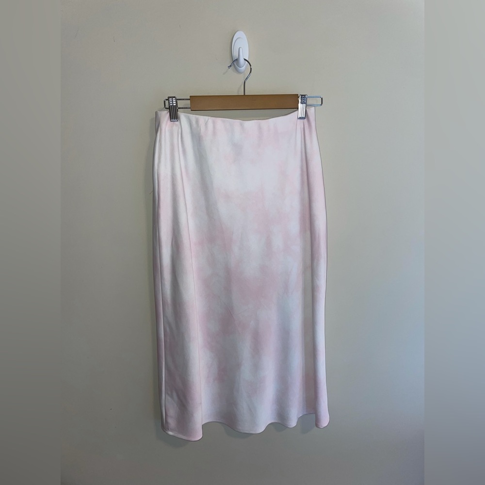 Pink Tie-dye Midi Skirt